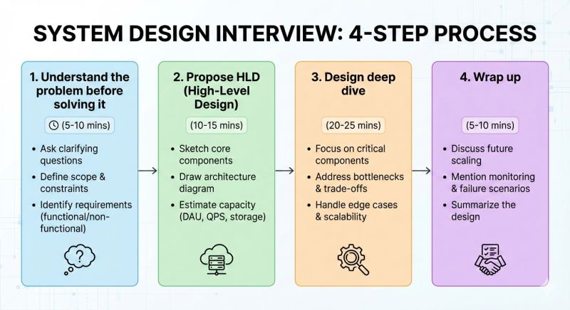 How to Ace System Design Interviews — A 4-Step Framework